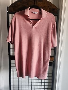 Kenneth Cole Men's Rose Pink Short-Sleeve Polo